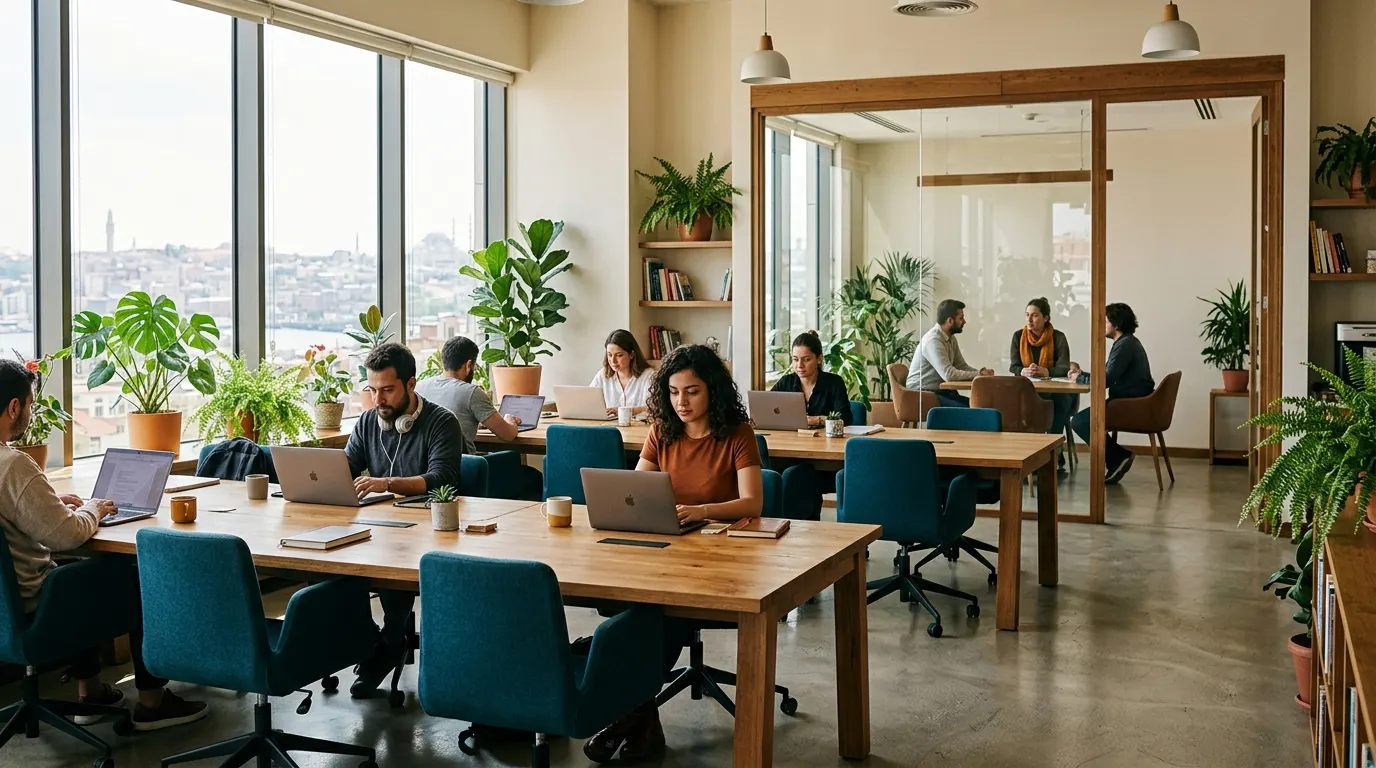 Coworking ve hazır ofis: günlük, haftalık, aylık masa kiralama